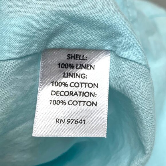 J Jill Sky Blue Linen Crochet Panel Lined Sleeveless Boho Sundress - Picture 5 of 11